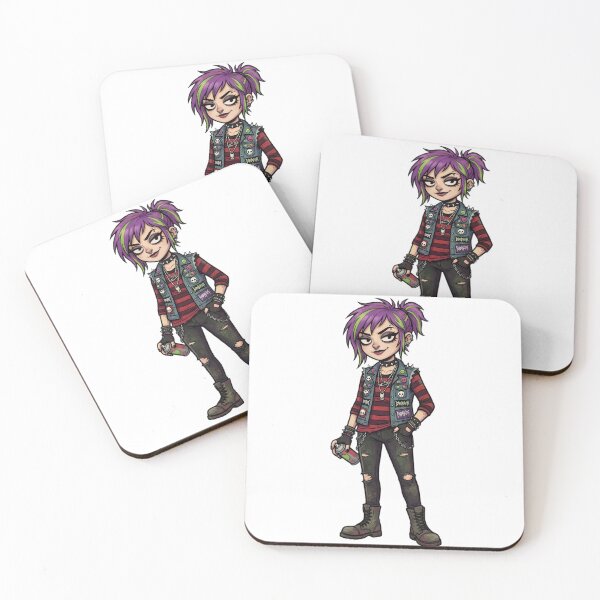 Item preview, Punk Goth Girl Cartoon | Alternative Fashion Illustration | Emo Aesthetic Character | Graffiti Streetwear Art | Gothic Sticker Design designed and sold by Bhaskar Digital Art.