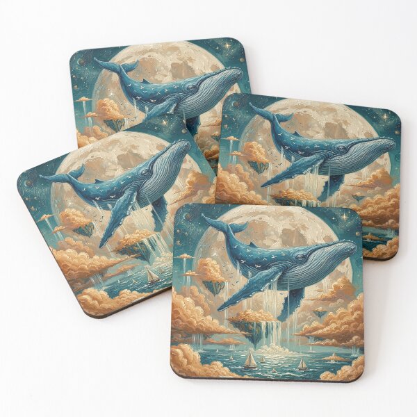 Item preview, Cosmic Whale – Surreal Sky Ocean Art  designed and sold by Dogandesighn.
