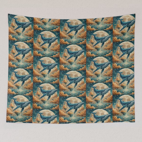 Item preview, Cosmic Whale – Surreal Sky Ocean Art  designed and sold by Dogandesighn.