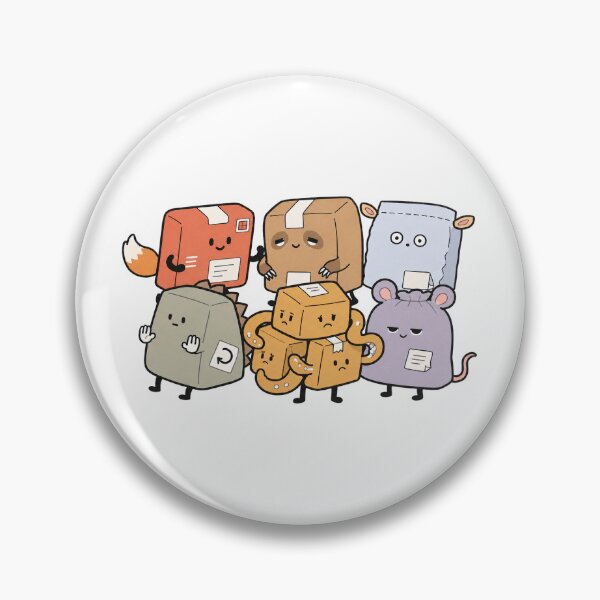 Item preview, Cute Parcel Friends Collection - Kawaii Box Animals Sticker Sheet⁠ designed and sold by PackFeelStudio.