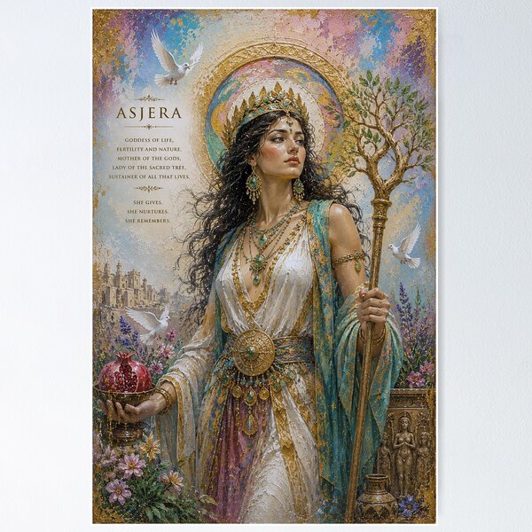 Item preview, Mother Goddess Asjera painting. designed and sold by GalleryKauffeld.