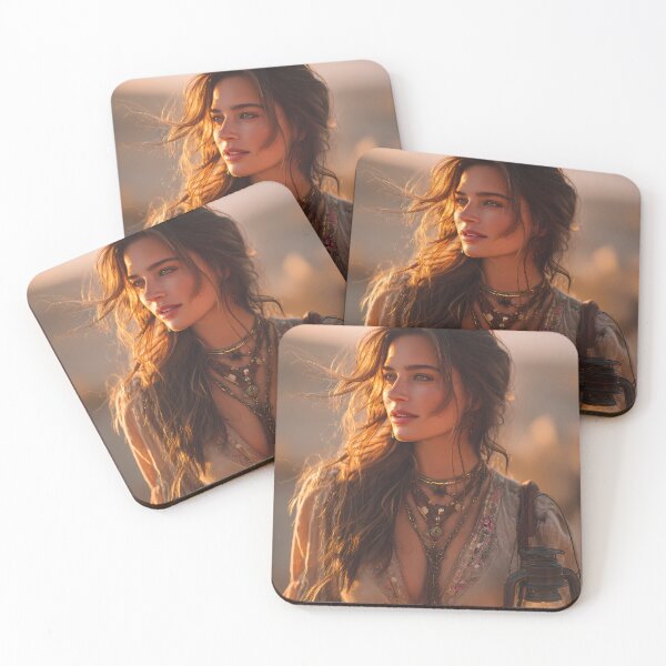 Item preview, Bohemian Desert Woman , Golden Hour Wall Art designed and sold by Emberearth.