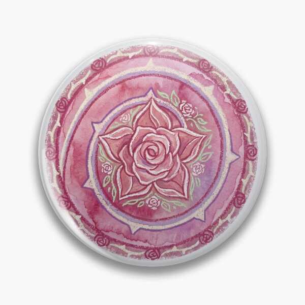 Item preview, Minimalist Watercolor Rose Quartz Shield - Steven Universe Symbol designed and sold by 0Zetgest.