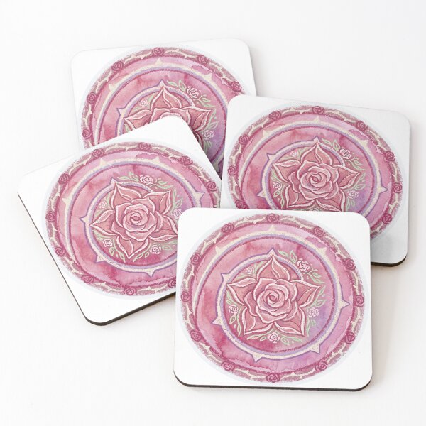 Item preview, Minimalist Watercolor Rose Quartz Shield - Steven Universe Symbol designed and sold by 0Zetgest.