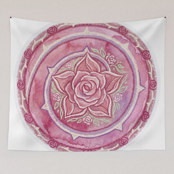 Item preview, Minimalist Watercolor Rose Quartz Shield - Steven Universe Symbol designed and sold by 0Zetgest.