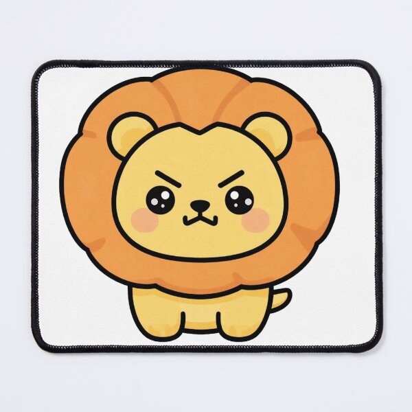 Item preview, Cute Angry Kawaii Lion Cartoon | Funny Mad Lion Sticker & Gift Design designed and sold by Rood-Art-Studio.