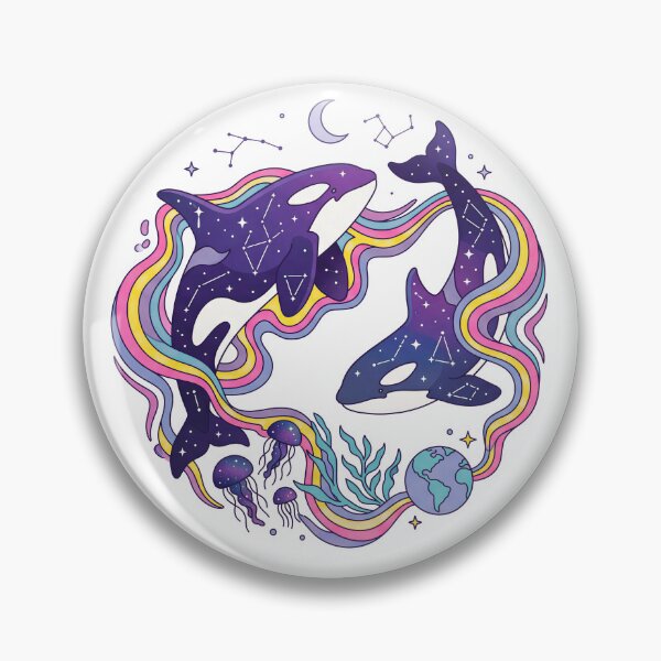 Item preview, Celestial Orca Whales Cosmic Ocean designed and sold by Timegraf.