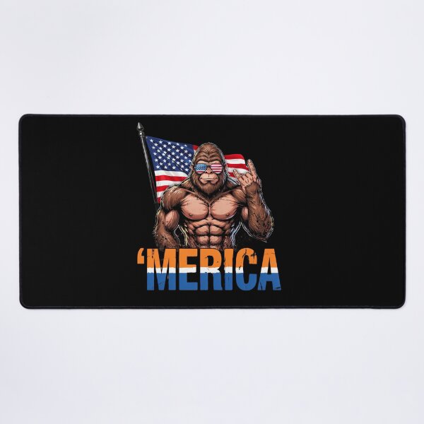 Item preview, 'Merica Bigfoot Muscular Rock On Design v10 designed and sold by DarylWelsh2024.