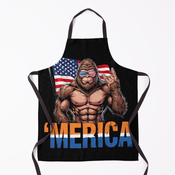 Item preview, 'Merica Bigfoot Muscular Rock On Design v10 designed and sold by DarylWelsh2024.