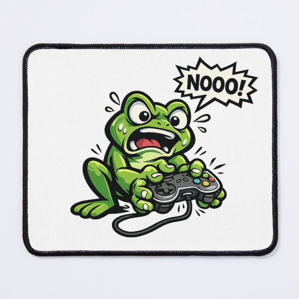 Item preview, Funny Gamer Frog Saying "Nooo!" Cute Gaming Cartoon Design designed and sold by Moss & Mellow.