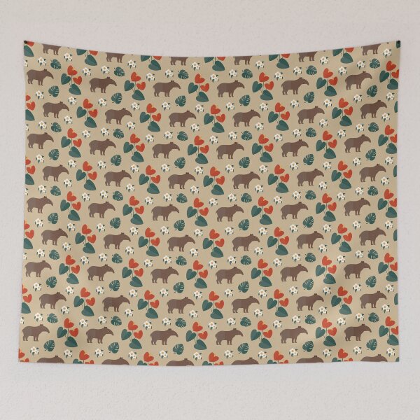 Item preview, Tapirs on brown designed and sold by reneesillus.