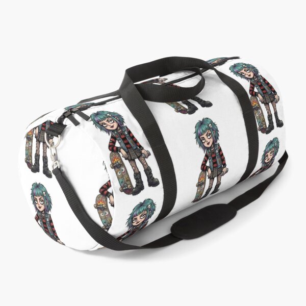 Item preview, Skater Punk Goth Girl | Emo Cartoon Character | Alternative Fashion Illustration | Gothic Skateboard Art | Streetwear Sticker Design designed and sold by Bhaskar Digital Art.