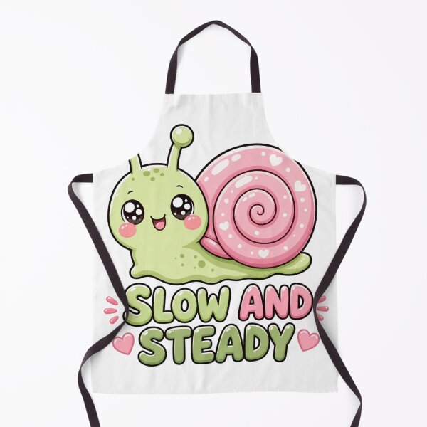 Item preview, Slow and Steady Sweet Kawaii Snail designed and sold by BoosterShop.