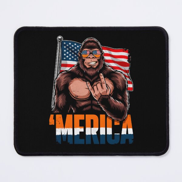 Item preview, 'Merica Bigfoot Muscular Rock On Design v11 designed and sold by DarylWelsh2024.
