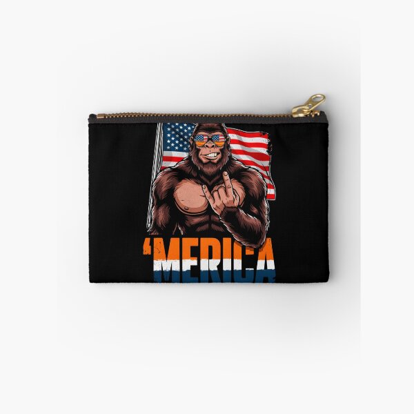 Item preview, 'Merica Bigfoot Muscular Rock On Design v11 designed and sold by DarylWelsh2024.