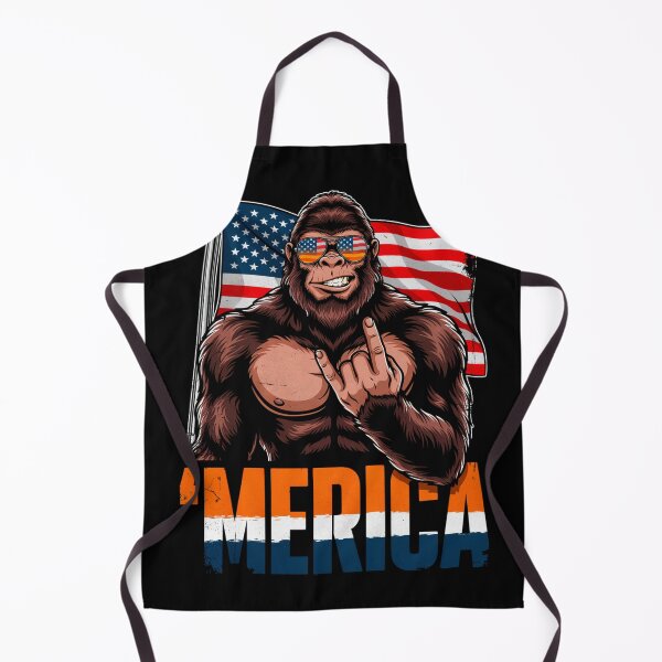Item preview, 'Merica Bigfoot Muscular Rock On Design v11 designed and sold by DarylWelsh2024.