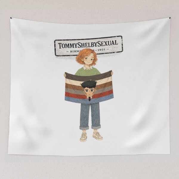 Item preview, Tommy Shelby Sexual Pride Flag | Peaky Blinders Inspired Watercolor Fan Art Sticker designed and sold by YourSweetJourney.