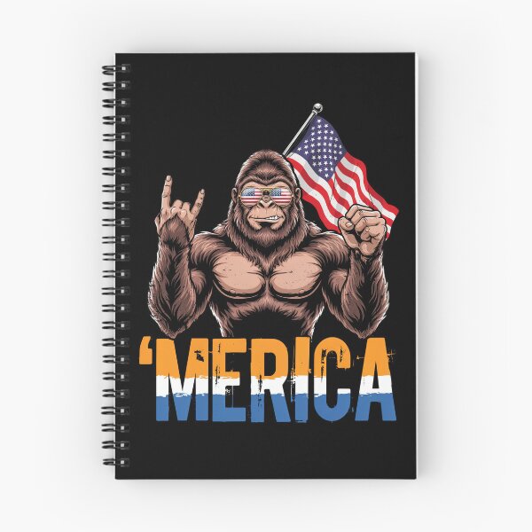 Item preview, 'Merica Bigfoot Muscular Rock On Design v12 designed and sold by DarylWelsh2024.