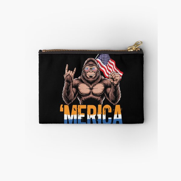 Item preview, 'Merica Bigfoot Muscular Rock On Design v12 designed and sold by DarylWelsh2024.
