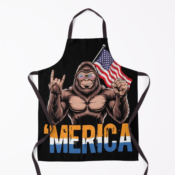 Item preview, 'Merica Bigfoot Muscular Rock On Design v12 designed and sold by DarylWelsh2024.