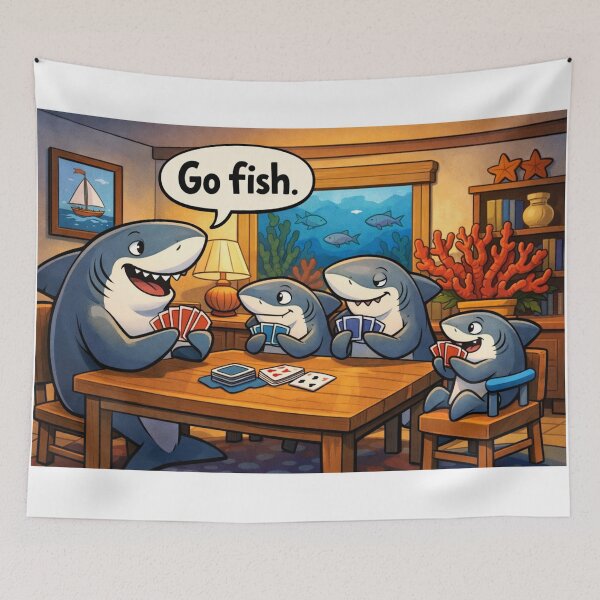 Item preview, Sharks Playing Cards Go Fish designed and sold by Drawn-Measured.