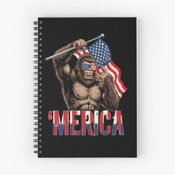 Item preview, 'Merica Bigfoot Muscular Rock On Design v13 designed and sold by DarylWelsh2024.