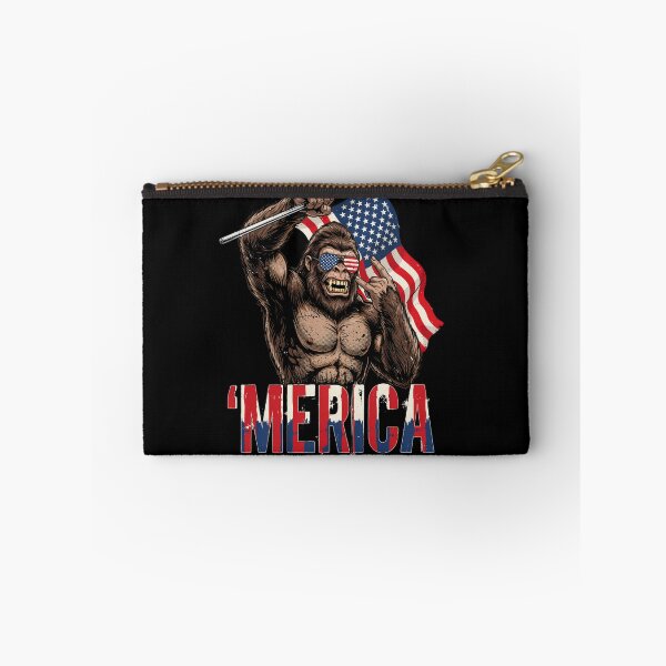 Item preview, 'Merica Bigfoot Muscular Rock On Design v13 designed and sold by DarylWelsh2024.