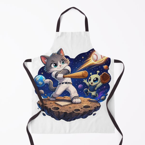 Item preview, Space Cat Alien Baseball Sticker designed and sold by Grafititee.