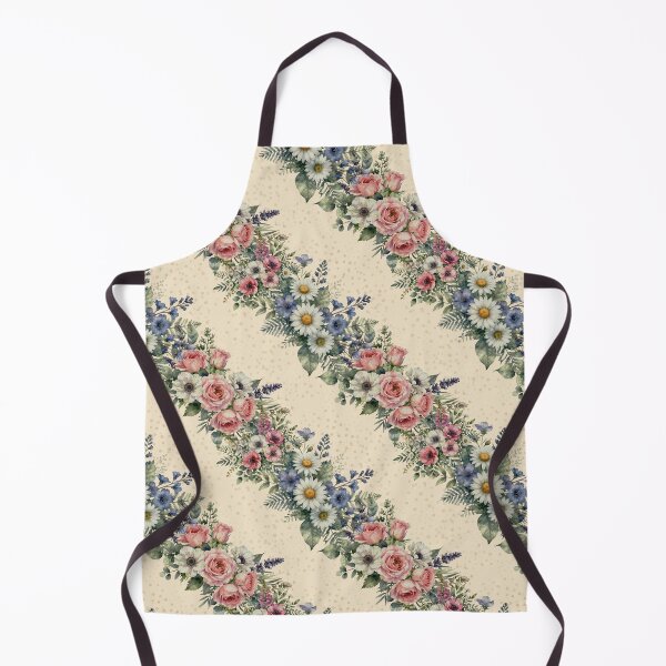 Item preview, Diagonal Watercolor Botanical Floral on Soft Yellow Texture designed and sold by patternarya.