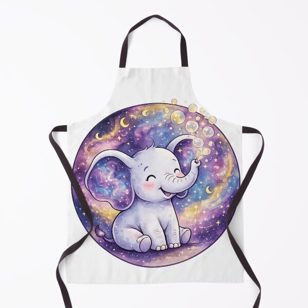 Item preview, Cute Baby Elephant Blowing Cosmic Bubbles | Kawaii Galaxy Nursery Art | Baby Shower Gift | Whimsical Animal Decor designed and sold by Cosmic Doodle Co..