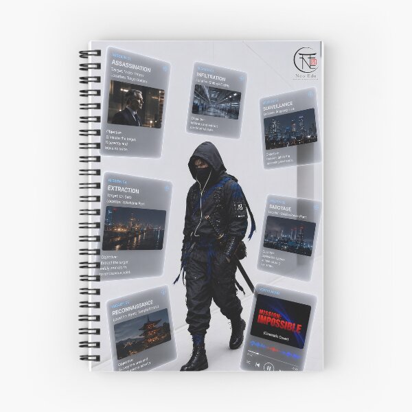 Item preview, Ninja Mission | Futuristic Shinobi Cyberpunk Hologram Art designed and sold by Neo Edo Studio.