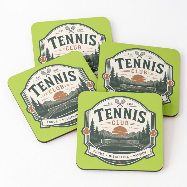 Item preview, Vintage Tennis Club Badge Retro Racquet Sport Design for Tennis Players designed and sold by WORN.THOUGHTS.
