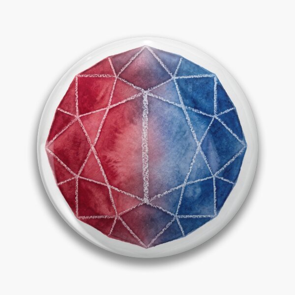 Item preview, Minimalist Watercolor Garnet Gem - Ruby & Sapphire Fusion designed and sold by 0Zetgest.