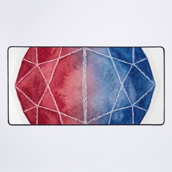 Item preview, Minimalist Watercolor Garnet Gem - Ruby & Sapphire Fusion designed and sold by 0Zetgest.