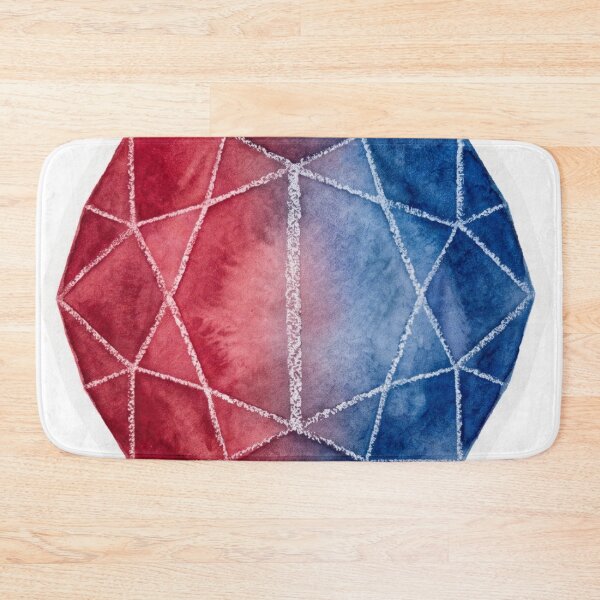Item preview, Minimalist Watercolor Garnet Gem - Ruby & Sapphire Fusion designed and sold by 0Zetgest.