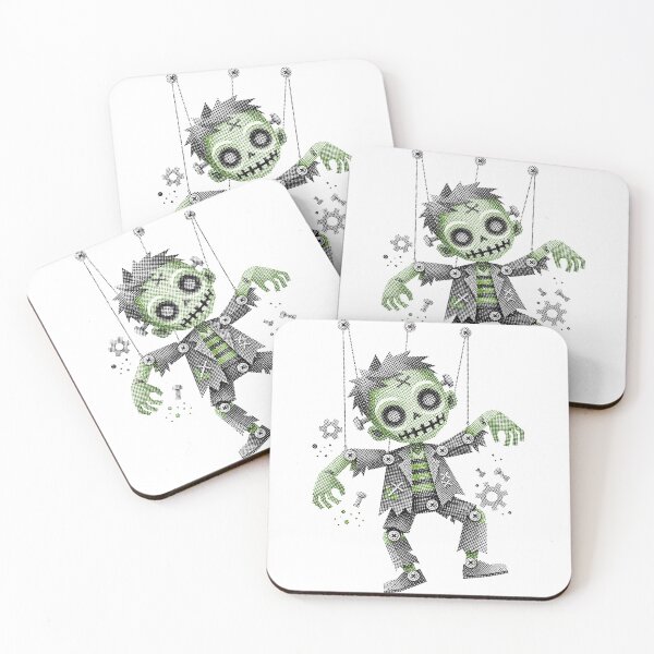 Item preview, Cute Frankenstein Monster Marionette Puppet Halftone designed and sold by xMErCUrY03x.