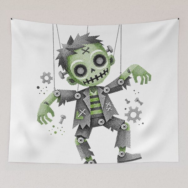 Item preview, Cute Frankenstein Monster Marionette Puppet Halftone designed and sold by xMErCUrY03x.