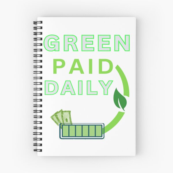 Item preview, Green Paid Daily designed and sold by FiberatWorkTechs.