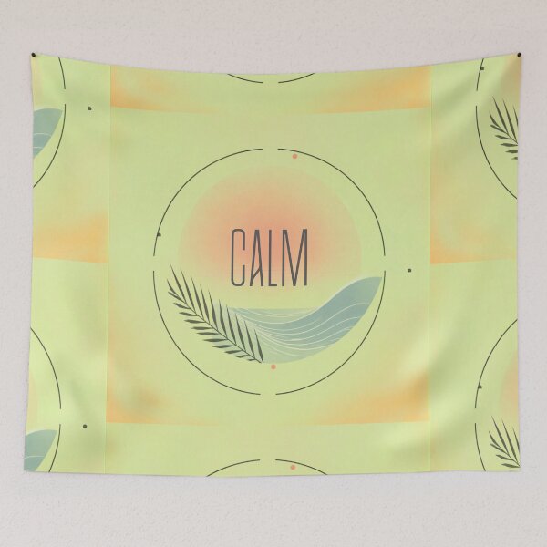 Item preview, Minimalist Calm Sage Green Zen Sunset designed and sold by TrinovaCreates.