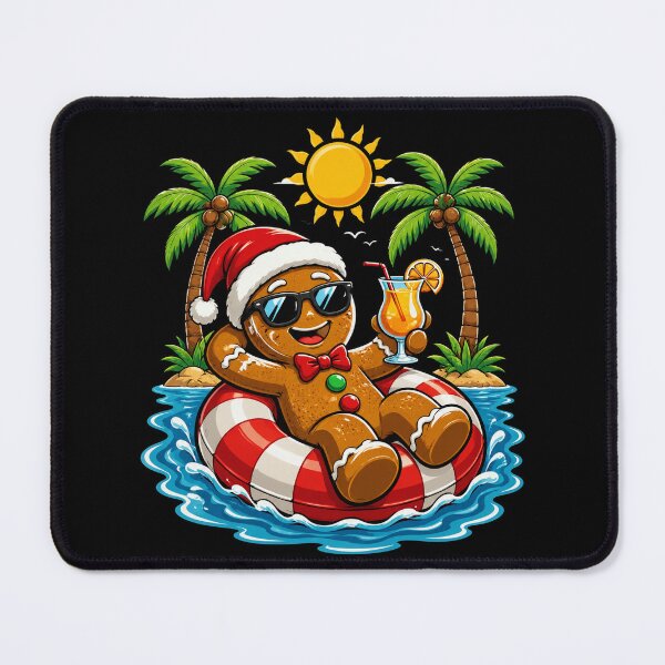 Item preview, Gingerbreadman Christmas in July Summer Pool Beach Vacation Funny designed and sold by OlakunleOloroz.