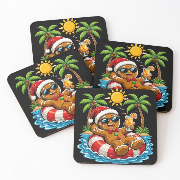 Item preview, Gingerbreadman Christmas in July Summer Pool Beach Vacation Funny designed and sold by OlakunleOloroz.