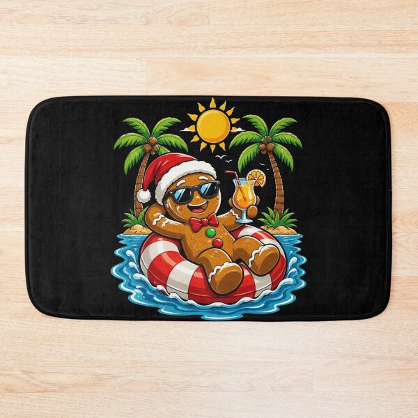 Item preview, Gingerbreadman Christmas in July Summer Pool Beach Vacation Funny designed and sold by OlakunleOloroz.