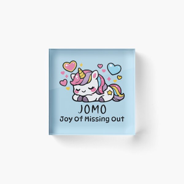 Item preview, Cute Mental Health Joy Of Missing Out Unicorn  designed and sold by humnoo.