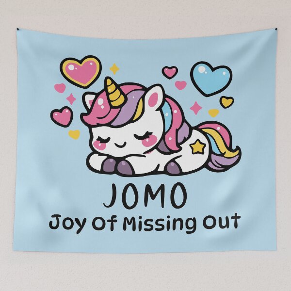 Item preview, Cute Mental Health Joy Of Missing Out Unicorn  designed and sold by humnoo.
