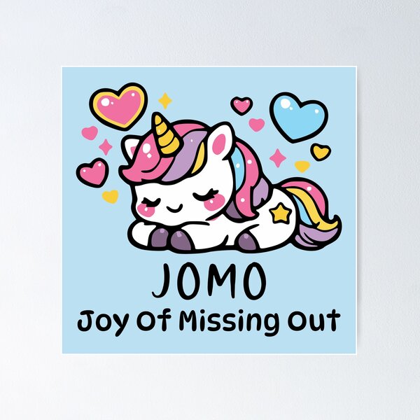 Item preview, Cute Mental Health Joy Of Missing Out Unicorn  designed and sold by humnoo.