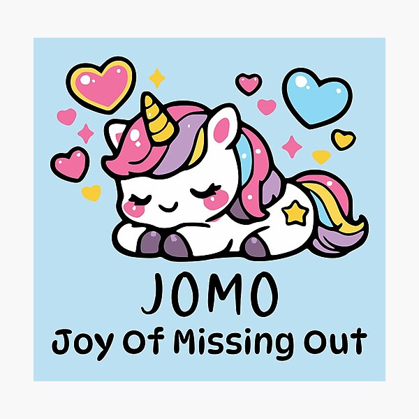 Item preview, Cute Mental Health Joy Of Missing Out Unicorn  designed and sold by humnoo.