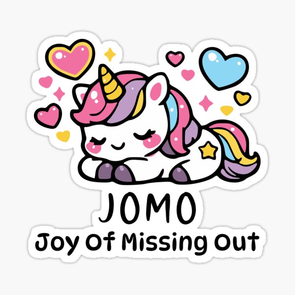 Item preview, Cute Mental Health Joy Of Missing Out Unicorn  designed and sold by humnoo.