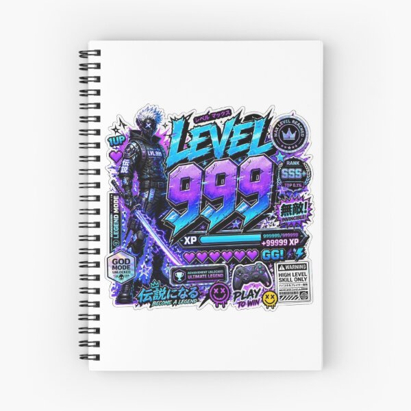 Item preview, LEVEL 999 Gaming Sticker | Neon Cyber Gamer Graphic | Ultimate Esports Streetwear Design designed and sold by Stylestickers55.