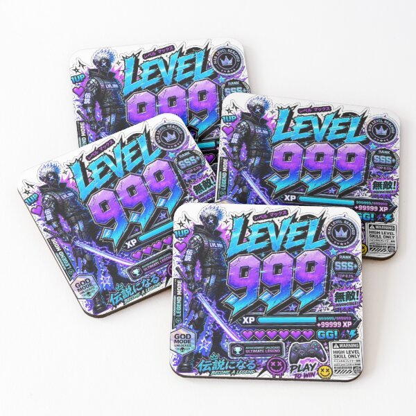 Item preview, LEVEL 999 Gaming Sticker | Neon Cyber Gamer Graphic | Ultimate Esports Streetwear Design designed and sold by Stylestickers55.