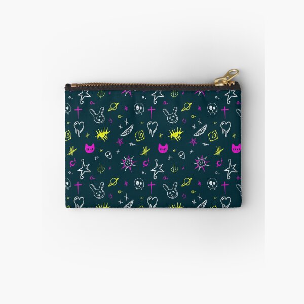 Item preview, Hand-Drawn Spooky Doodles on Dark Teal Background designed and sold by patternarya.